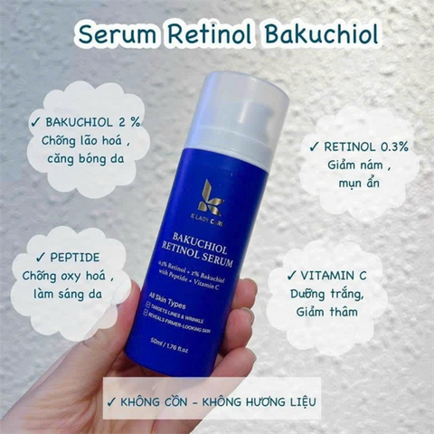 (Auth 100%) Serum Bakuchiol Retinol K Lady Care 50ml Giúp Dưỡng