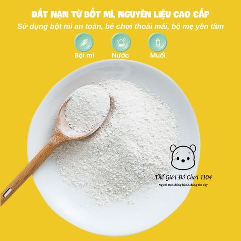 Bộ đất sét nặn cho bé 12 màu kèm khuôn và dụng cụ làm bánh, giúp bé tăng khả năng nhận biết hình dạng và màu sắc
