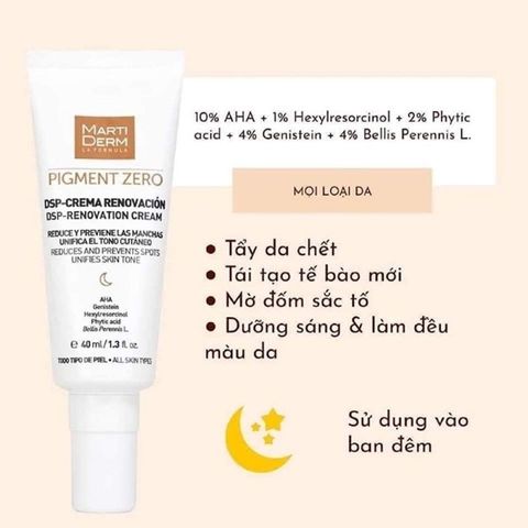 (Nhập khẩu) Kem Dưỡng Sáng Da MartiDerm Pigment Zero DSP Renovacion -