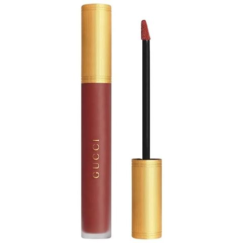 (Nhập khẩu) Son Kem Gucci 521 Nellie Cherrie Màu Đỏ Gạch Chính Hãng -