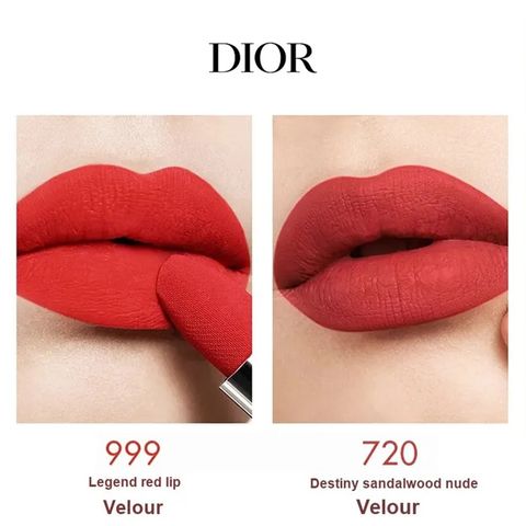 (Auth 100%) Bộ Son Lì Dior Rouge Velvet 999 & 720 - Màu Đỏ Quyến Rũ &