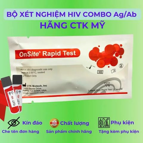 (Auth 100%) Bộ Kiểm Tra HIV Thế Hệ Thứ 4 Ag/Ab Chính Hãng - Kết Quả