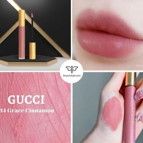 (Auth 100%) Son Kem Gucci 114 Mildred Rosewood Màu Hồng Nâu Chính