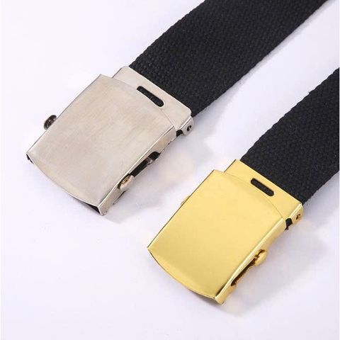 Thắt Lưng Vải Nylon Khóa lăn kiểu lính, bằng Hợp Kim – Phong Cách Hàn Quốc, Đẳng Cấp và Tiện Dụng Cho Nam & Nữ