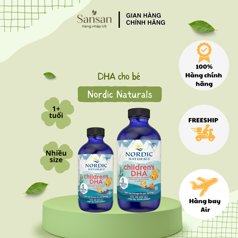 Siro Dầu Cá Omega 3 Nordic Naturals DHA 237ML - Bổ Sung Phát Triển Trí Não và Thị Giác Cho Trẻ Từ 1 Tuổi