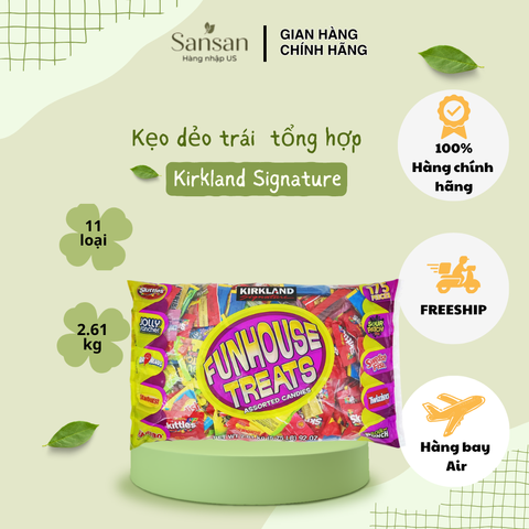 Kẹo Dẻo Kirkland Signature Funhouse Treats Assorted Candies 2.73kg - Món Ngọt Đặc Biệt Cho Trẻ Em, Nhiều Hương Vị Trái Cây Thơm Ngon