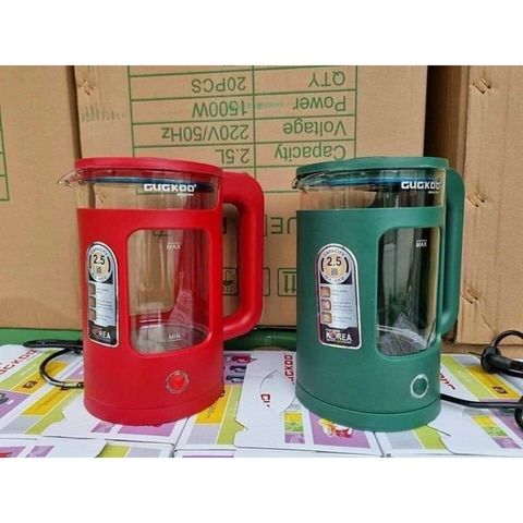 Ấm Siêu Tốc GUGKDD 2.5L Thủy Tinh Cường Lực Trong Suốt, Chịu Nhiệt Cao Trên 200 Độ C