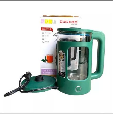 Ấm Siêu Tốc GUGKDD 2.5L Thủy Tinh Cường Lực Trong Suốt, Chịu Nhiệt Cao Trên 200 Độ C