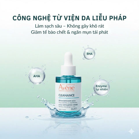 Tinh Chất Dưỡng Da Avene Cleanance AHA Exfoliating Serum 30ml