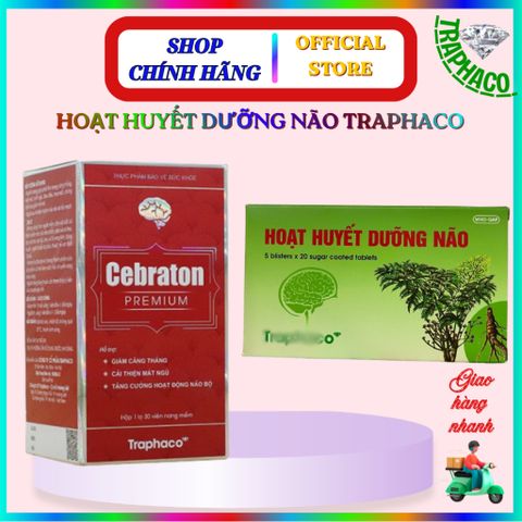 Hoạt huyết dưỡng não Cebraton Premium Traphaco tăng cường hoạt động não bộ, giảm căng thẳng, mất ngủ