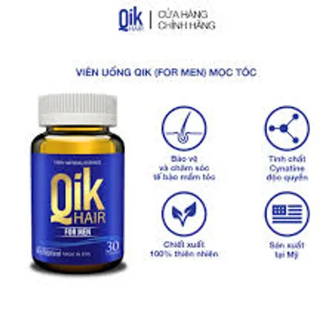 Viên uống QIK HAIR - Giúp Bảo Vệ Và Phục Hồi Hư Tổn Tóc