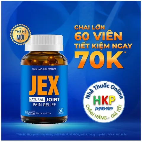 Viên uống JEX Thế Hệ Mới hỗ trợ tăng cường tái tạo sụn và xương khớp hộp 60 viên & 30 viên 718476