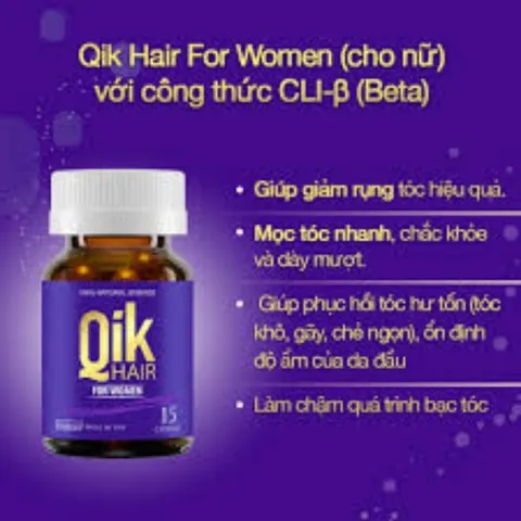 Combo 4 Hộp 30V Qik Hair For Women( QiK Nữ)  tặng 1 Hộp 15V giúp giảm rụng tóc ở nữ giới, giúp tóc mọc nhanh 718472
