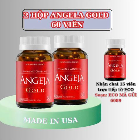 Combo 2 hộp 60 viên Angela gold hỗ trợ sức khỏe và tăng cường sinh lý nữ tặng 1 hộp 15 viên, không chứa mầm đậu nành 718468