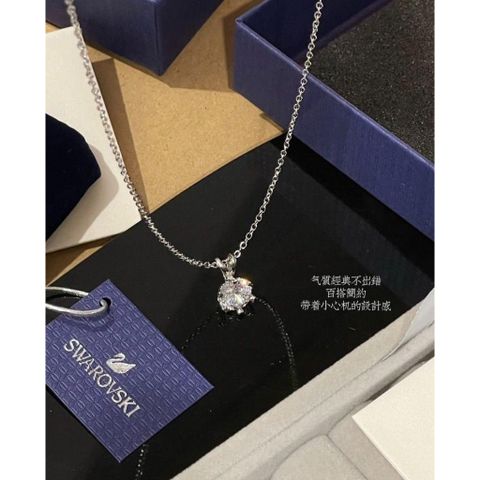 Set Bạc 3 món, Bạc 925 : DÂY CHUYỀN + HOA TAI + NHẪN (FULL BOX - Thương hiệu Swarovski Thiên nga )