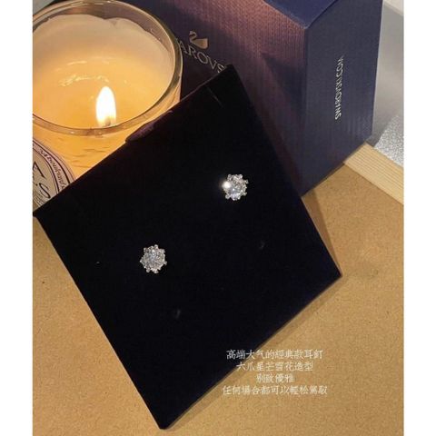 Set Bạc 3 món, Bạc 925 : DÂY CHUYỀN + HOA TAI + NHẪN (FULL BOX - Thương hiệu Swarovski Thiên nga )