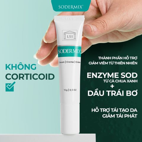 Sodermix - Kem Bôi Viêm Da Cơ Địa Hỗ Trợ Giảm Viêm Da, Ngứa Ngáy, Eczema, Chàm Tổ Đỉa