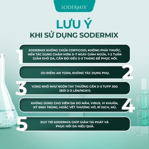 Sodermix - Kem Bôi Viêm Da Cơ Địa Hỗ Trợ Giảm Viêm Da, Ngứa Ngáy, Eczema, Chàm Tổ Đỉa