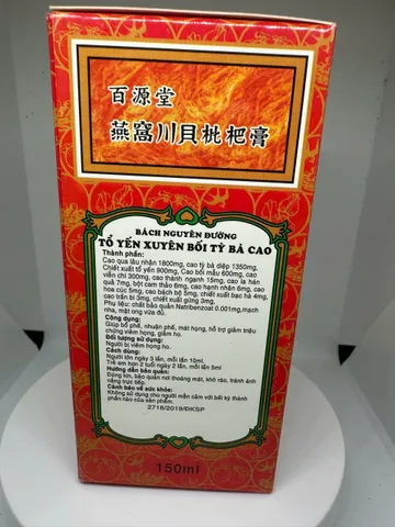 Tổ yến xuyên bối tỳ bà cao chai 75ml
