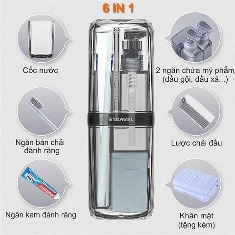hộp đựng vật dụng du lịch 6 - 8 món (TV1551) (Màu ngẫu nhiên)