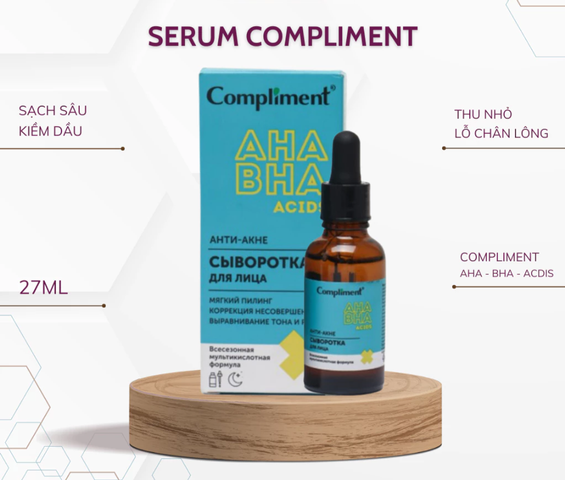 Serum Compliment AHA BHA Acids – Hỗ Trợ Tẩy Tế Bào Chết