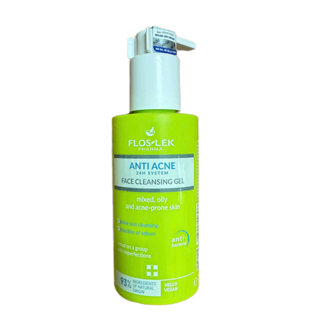 Sữa Rửa Mặt Floslek Chống Mụn – Gel Rửa Mặt Kháng Khuẩn Cho Da Dầu, Giảm Mụn Đầu Đen, Làm Dịu Tổn Thương Da 125ml