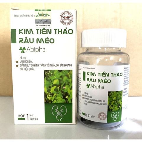 Kim tiền thảo râu mèo - abipha - tiểu bí, khó tiểu, sỏi thận, sỏi bàng quang, sỏi mật, sỏi niệu quản 100 viên