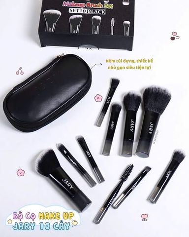 Bộ cọ trang điểm Jary Makeup Brush 10 cây đầy đủ tiện dụng