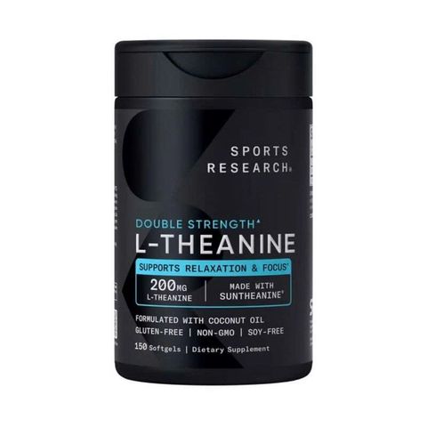 Viên L-Theanine 200mg Sports Research hữu cơ thuần chay bổ não giảm stress tăng tập trung 150 viên