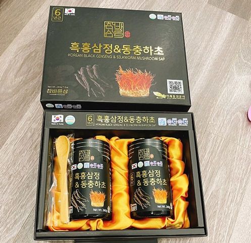 Cao Hắc Sâm Đông Trùng Hạ Thảo 2 Lọ x 240gr Hàn Quốc - Giải Pháp Bổ Sung Sức Khỏe Từ Thiên Nhiên, Quà Tặng Sang Trọng cho Tết 720609