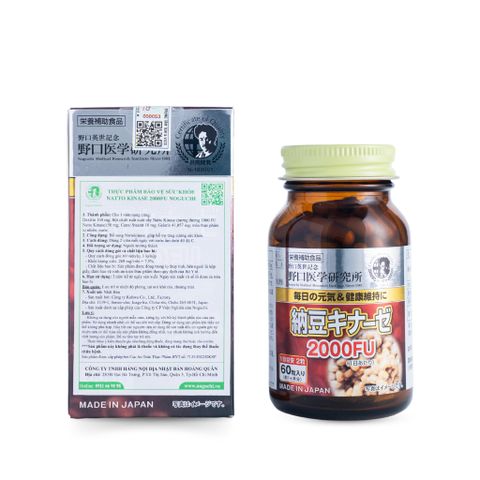 TPBVSK Viên Uống Hỗ Trợ Ngừa Tai Biến Đột Quỵ Natto Kinase Noguchi Nhật Bản (Date T1.2027)