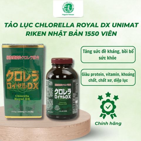 Tảo Lục Chlorella Royal DX Unimat Riken Nhật Bản 1550 Viên 
