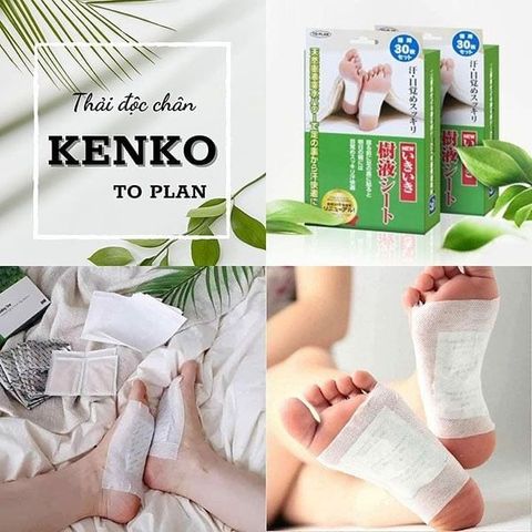 Miếng Dán Thải Độc Chân Kenko To Plan Foot Sheet Nhật Bản Hộp 30 Miếng