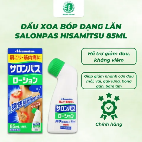 Dầu xoa bóp dạng lăn Salonpas Hisamitsu 85ml