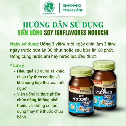 Viên Uống Bổ Xương Khớp Soy Isoflavones Noguchi 90 viên Nhật Bản