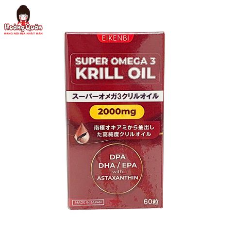 Viên uống Dầu Nhuyễn Thể Super Omega 3 Krill Oil 2000mg Eikenbi 60 Viên