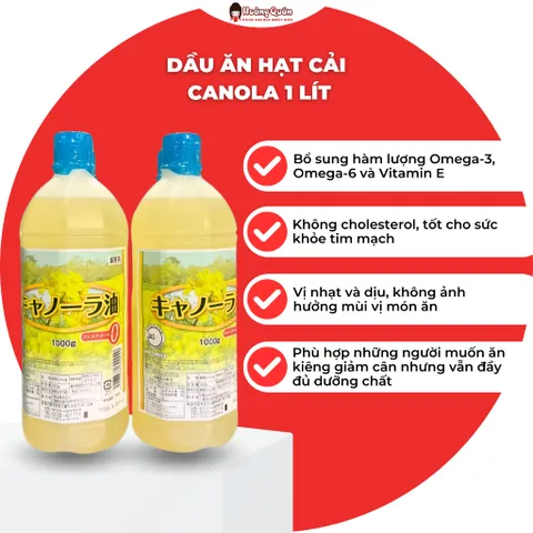 Dầu Ăn Hoa Cải Ajinomoto JOYL Không Cholesterol 1 Lít Nhật Bản