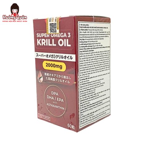 Viên uống Dầu Nhuyễn Thể Super Omega 3 Krill Oil 2000mg Eikenbi 60 Viên