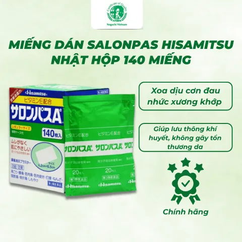Miếng dán Salonpas Hisamitsu Nhật hộp 140 miếng