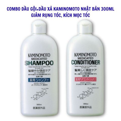 [Auth] Dầu Gội Dầu Xả Kaminomoto 300ml Nhật Bản Giúp Ngăn Rụng Tóc, Kích Mọc Tóc