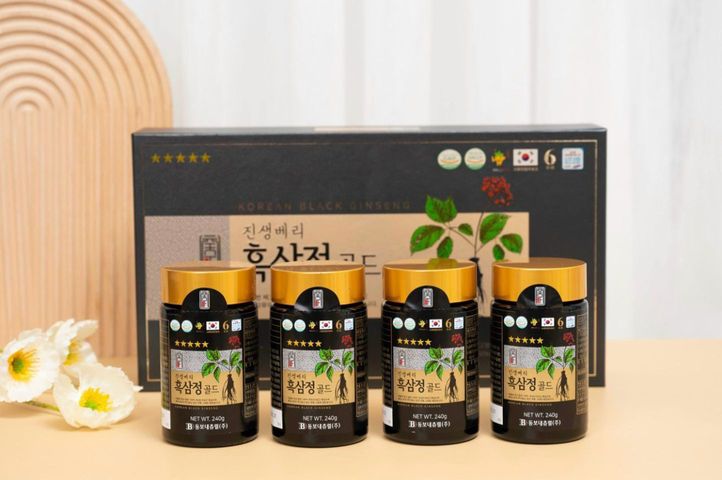 Cao Hắc Sâm Dongbo Hàn Quốc Hộp 4 Lọ x 240g - Tăng Cường Sức Khỏe, Hỗ Trợ Tiêu Hóa.