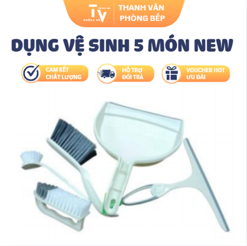 BỘ DỤNG VỆ SINH 5 MÓN TZJ935 NEW (TV1558)