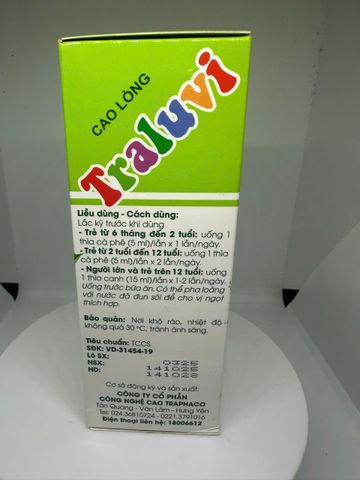 Siro, cao lỏng Lục Vị Traphaco (Chai 100ml)
