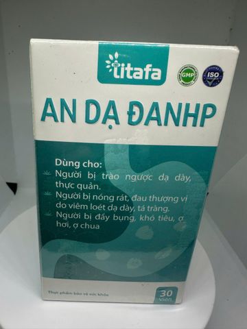Viên uống AN DẠ ĐANHP hộp 30 viên - Hỗ trợ người bị trào ngược, nóng rát dạ dày, đầy bụng, khó tiêu, ợ hơi, ợ chua