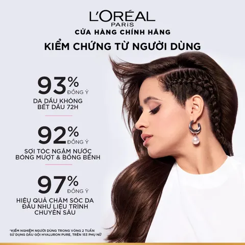 Bộ Gội Xả L’Oréal Paris Elseve Hyaluron 72H Pure/Moist 620ml 375ml - Tóc Mềm Mượt Nhẹ Bồng 720780