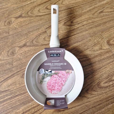 Chảo Nhôm Chống Dính Marble Ceramic IH Locknlock -20cm - Dùng Cho Mọi Loại Bếp
