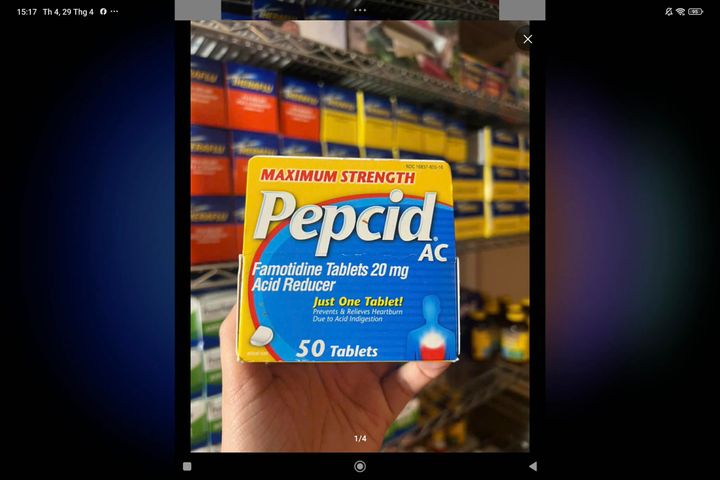 Viên uống giảm đầy hơi, ợ nóng Pepcid AC Maximum Strength Tablets 20mg 50v/75v 