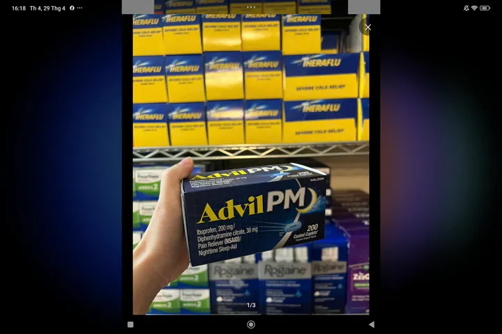   now  Viên uống Advil PM 200 viên giảm đau ngủ ngon.cua my