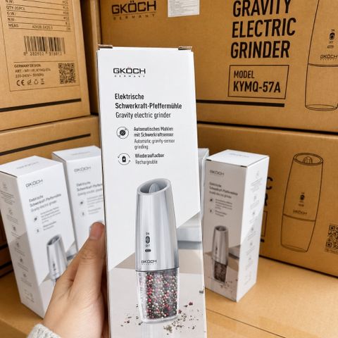 Máy xay tiêu muối GKÖCH KYMQ-57A cảm ứng sạc Type-C