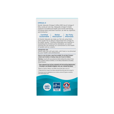 Viên dầu cá hương chanh Nordic Naturals Ultimate 690mg Omega3.60vien